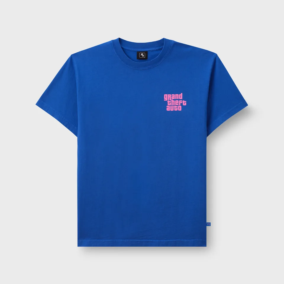 Blue Grand Theft Auto VI Women’s Cropped Baby Logo Tee