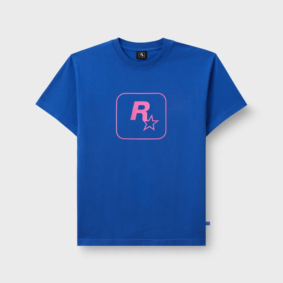 Blue Rockstar Games Logo Tee