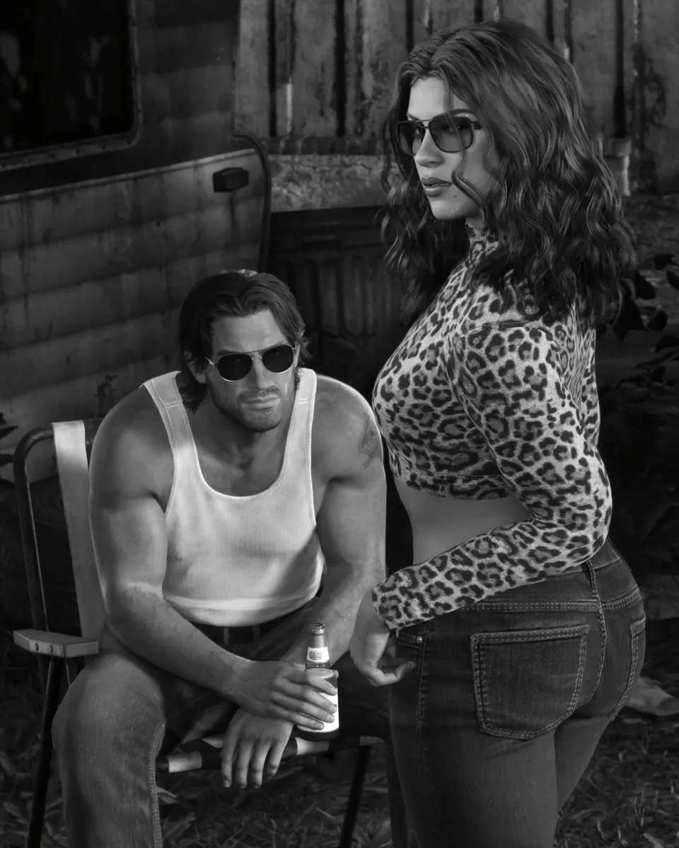 LOVE Magazine Jason and Lucia Black and White