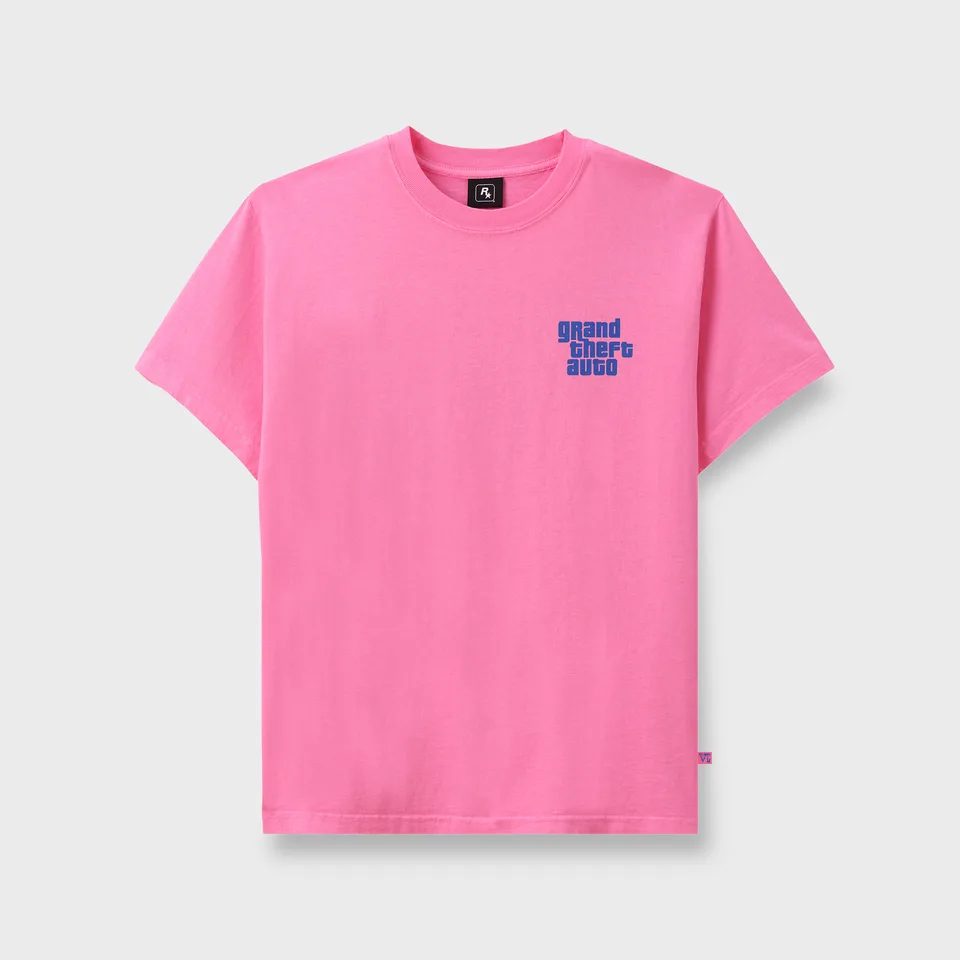 Pink Grand Theft Auto VI Logo Tee